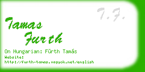 tamas furth business card
